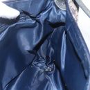 Christian Dior Trotter Canvas Shoulder Bag Navy Silver Auth ka1785-18