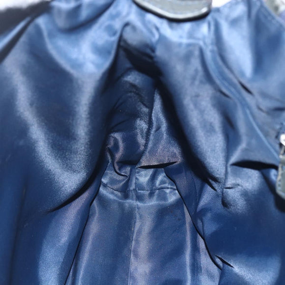 Christian Dior Trotter Canvas Shoulder Bag Navy Silver Auth ka1785