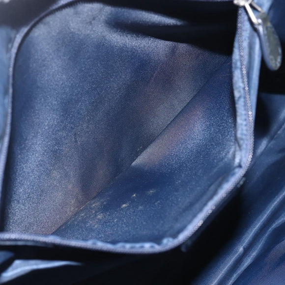 Christian Dior Trotter Canvas Shoulder Bag Navy Silver Auth ka1785