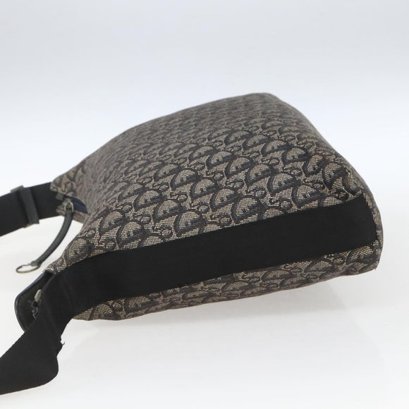 Christian Dior Trotter Canvas Shoulder Bag Navy Silver Auth ka1785