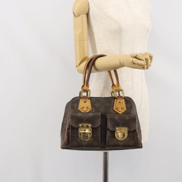 LOUIS VUITTON Monogram Manhattan PM Hand Bag M40026 LV Auth ka1787