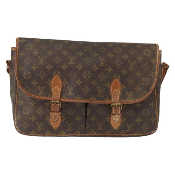 LOUIS VUITTON Monogram Gibeciere GM Shoulder Bag M42246 LV Auth ka179