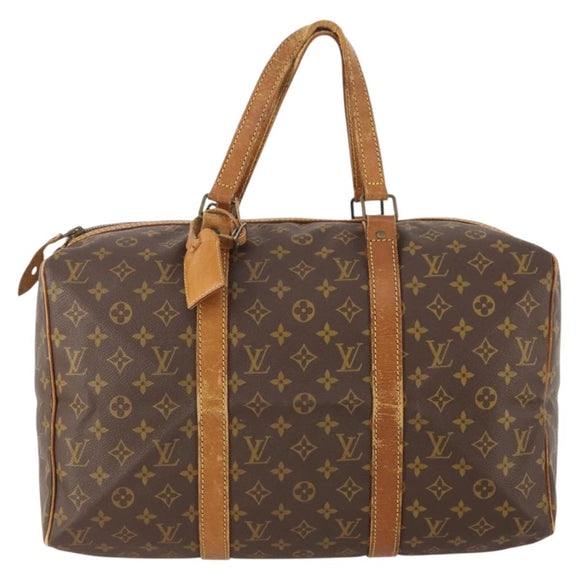 LOUIS VUITTON Monogram Sac Souple 45 Boston Bag M41624 LV Auth ka1790