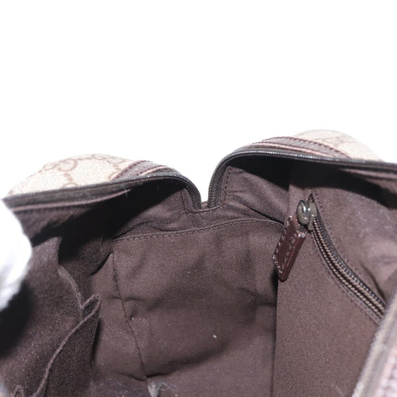 GUCCI GG Supreme Hand Bag PVC Beige 140959 Auth ka1794