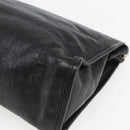 GUCCI Clutch Bag Leather Black Gold 575991 Auth ka1797-10