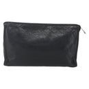 GUCCI Clutch Bag Leather Black Gold 575991 Auth ka1797-3