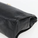 GUCCI Clutch Bag Leather Black Gold 575991 Auth ka1797-8