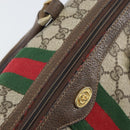 GUCCI GG Supreme Web Sherry Line Hand Bag PVC Beige 010 378 Auth ka1799-16