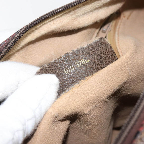 GUCCI GG Supreme Web Sherry Line Hand Bag PVC Beige 010 378 Auth ka1799