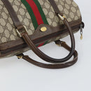 GUCCI GG Supreme Web Sherry Line Hand Bag PVC Beige 010 378 Auth ka1799-7