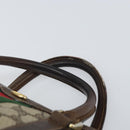 GUCCI GG Supreme Web Sherry Line Hand Bag PVC Beige 010 378 Auth ka1799-8