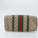 GUCCI GG Supreme Web Sherry Line Hand Bag PVC Beige 010 378 Auth ka1799-9