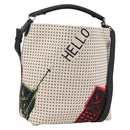 LOEWE Shoulder Bag Canvas 2way White Silver Auth ka1801M-1