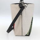 LOEWE Shoulder Bag Canvas 2way White Silver Auth ka1801M-4