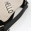 LOEWE Shoulder Bag Canvas 2way White Silver Auth ka1801M-7