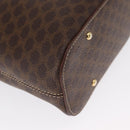 CELINE Macadam Canvas Shoulder Bag PVC Leather Brown Gold Auth ka1802V-17