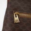 CELINE Macadam Canvas Shoulder Bag PVC Leather Brown Gold Auth ka1802V-19