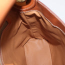 CELINE Macadam Canvas Shoulder Bag PVC Leather Brown Gold Auth ka1802V-21