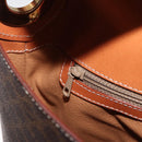 CELINE Macadam Canvas Shoulder Bag PVC Leather Brown Gold Auth ka1802V-23