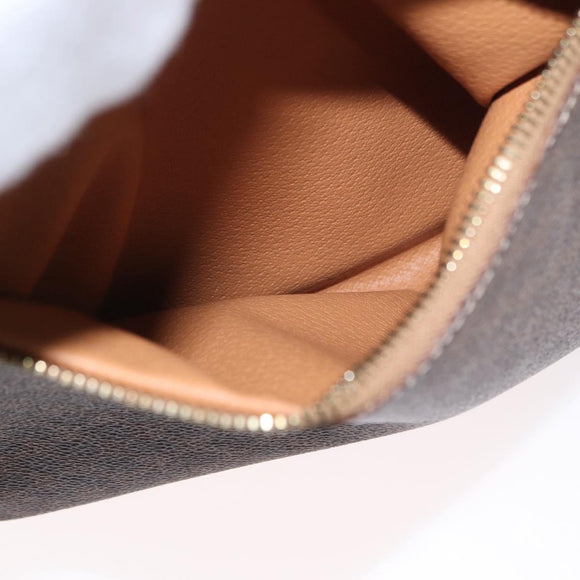 CELINE Macadam Canvas Shoulder Bag PVC Leather Brown Gold Auth ka1802V