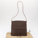 CELINE Macadam Canvas Shoulder Bag PVC Leather Brown Gold Auth ka1802V-12