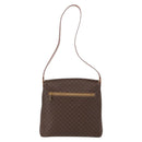 CELINE Macadam Canvas Shoulder Bag PVC Leather Brown Gold Auth ka1802V-2