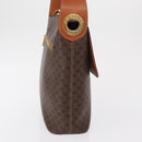 CELINE Macadam Canvas Shoulder Bag PVC Leather Brown Gold Auth ka1802V-4