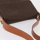 CELINE Macadam Canvas Shoulder Bag PVC Leather Brown Gold Auth ka1802V-6