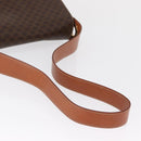 CELINE Macadam Canvas Shoulder Bag PVC Leather Brown Gold Auth ka1802V-7