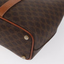 CELINE Macadam Canvas Shoulder Bag PVC Leather Brown Gold Auth ka1805-17