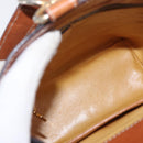 CELINE Macadam Canvas Shoulder Bag PVC Leather Brown Gold Auth ka1805-10