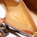 CELINE Macadam Canvas Shoulder Bag PVC Leather Brown Gold Auth ka1805-21