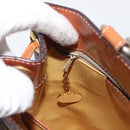 CELINE Macadam Canvas Shoulder Bag PVC Leather Brown Gold Auth ka1805-22