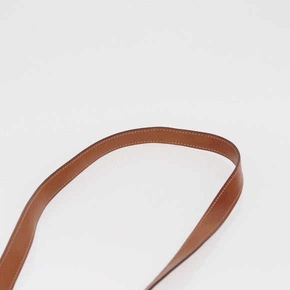 CELINE Macadam Canvas Shoulder Bag PVC Leather Brown Gold Auth ka1805