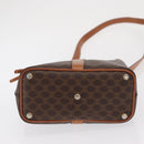 CELINE Macadam Canvas Shoulder Bag PVC Leather Brown Gold Auth ka1805-5