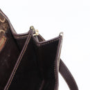 CELINE C Sulky Shoulder Bag Canvas Brown Gold Auth ka1806-17