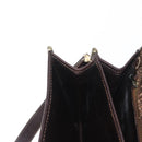 CELINE C Sulky Shoulder Bag Canvas Brown Gold Auth ka1806-18