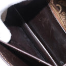 CELINE C Sulky Shoulder Bag Canvas Brown Gold Auth ka1806-19