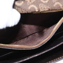 CELINE C Sulky Shoulder Bag Canvas Brown Gold Auth ka1806-21