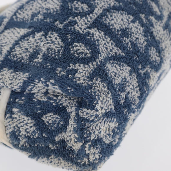 Christian Dior Trotter Canvas Hand Bag Pile Blue Auth ka1808