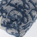 Christian Dior Trotter Canvas Hand Bag Pile Blue Auth ka1808-15