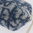 Christian Dior Trotter Canvas Hand Bag Pile Blue Auth ka1808-16