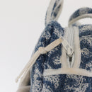 Christian Dior Trotter Canvas Hand Bag Pile Blue Auth ka1808-10