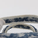 Christian Dior Trotter Canvas Hand Bag Pile Blue Auth ka1808-8