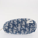 Christian Dior Trotter Canvas Hand Bag Pile Blue Auth ka1808-5