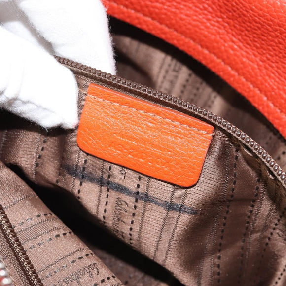 Salvatore Ferragamo Gancini Hand Bag Leather Red Silver Auth ka1809V