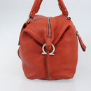 Salvatore Ferragamo Gancini Hand Bag Leather Red Silver Auth ka1809V-5