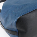 LOUIS VUITTON Epi Petit Noe Shoulder Bag Bicolor Black Blue M44152 Auth ka181-16