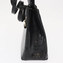 Salvatore Ferragamo Vala Shoulder Bag Leather Black Gold Auth ka1810-4