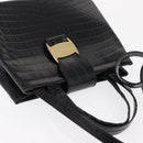 Salvatore Ferragamo Vala Shoulder Bag Leather Black Gold Auth ka1810-6